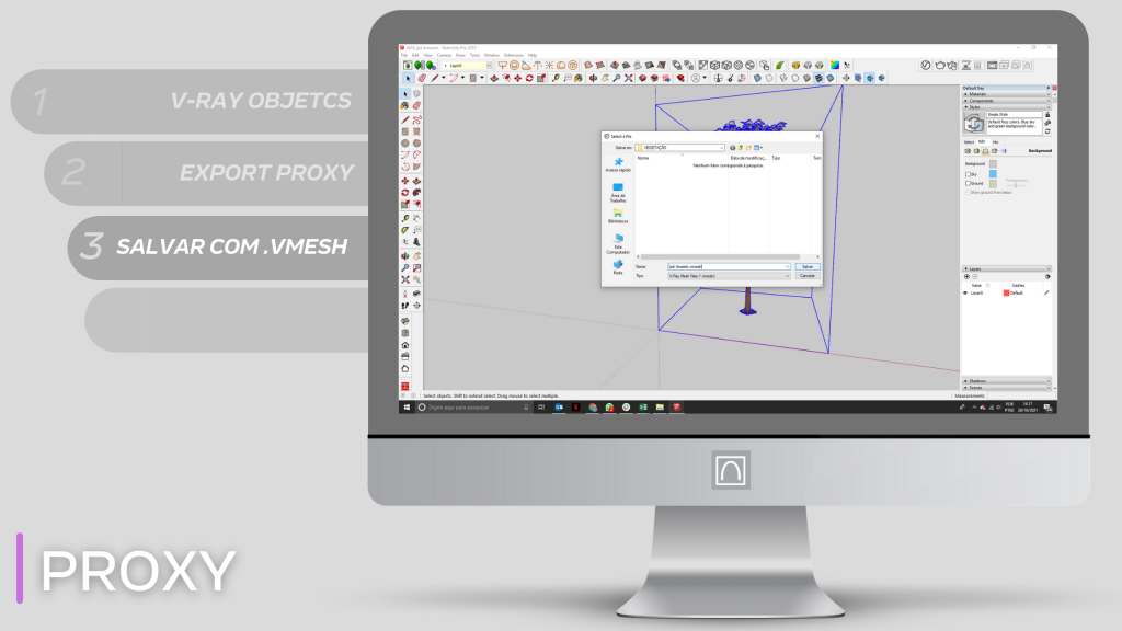 PROXY SKETCHUP BLOCOS 3D OTIMIZAR