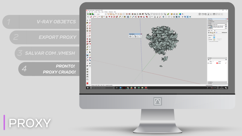 PROXY SKETCHUP BLOCOS 3D OTIMIZAR