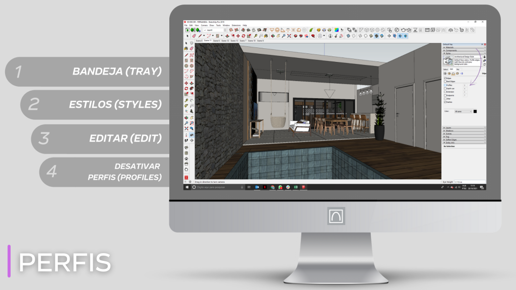 PROFILES SKETCHUP BLOCOS 3D OTIMIZAR