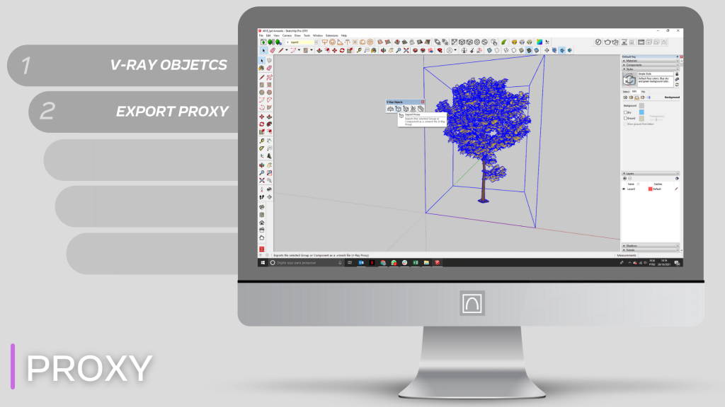 PROXY SKETCHUP BLOCOS 3D OTIMIZAR